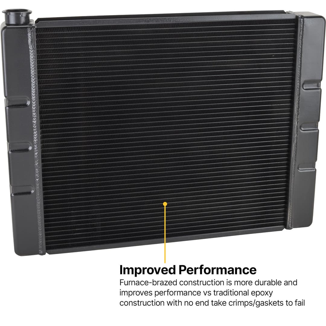 Speedway Chevy SBC/BBC Aluminum Radiators, Universal Fit, Black