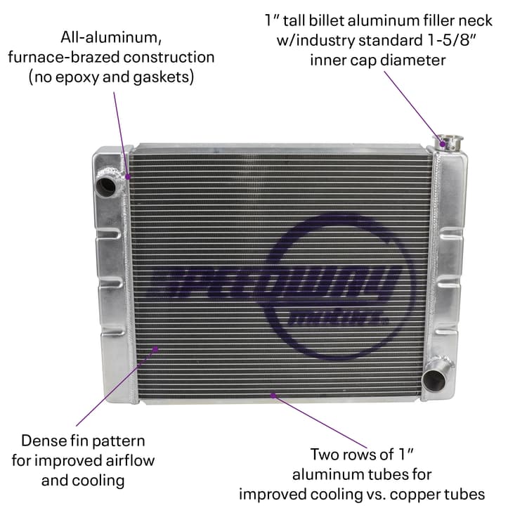 Speedway Chevy SBC/BBC Universal Aluminum Radiators