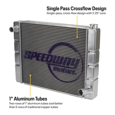 Speedway Chevy SBC/BBC Aluminum Radiators | Universal Fit