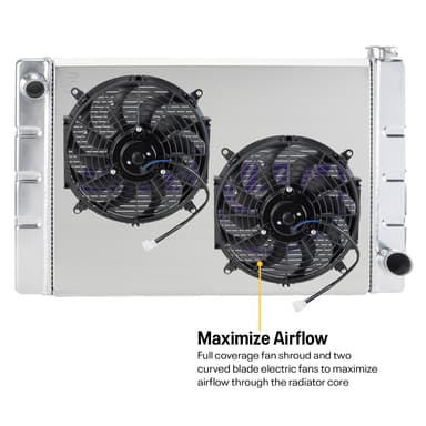 Single Pass Aluminum Radiator, Dual Fan, & Shroud Kit