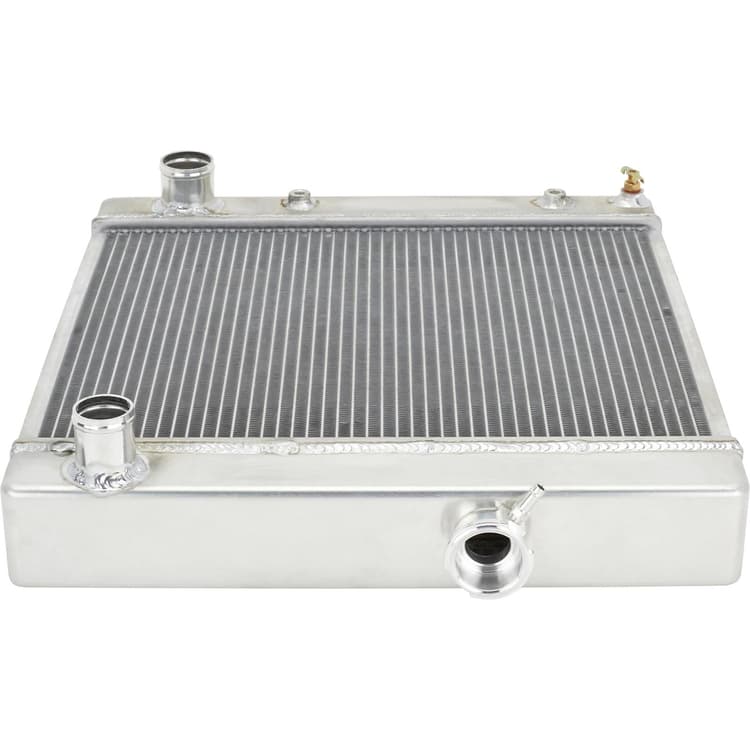 Small Universal Short Vertical Aluminum Radiator, RH w/E-Fan