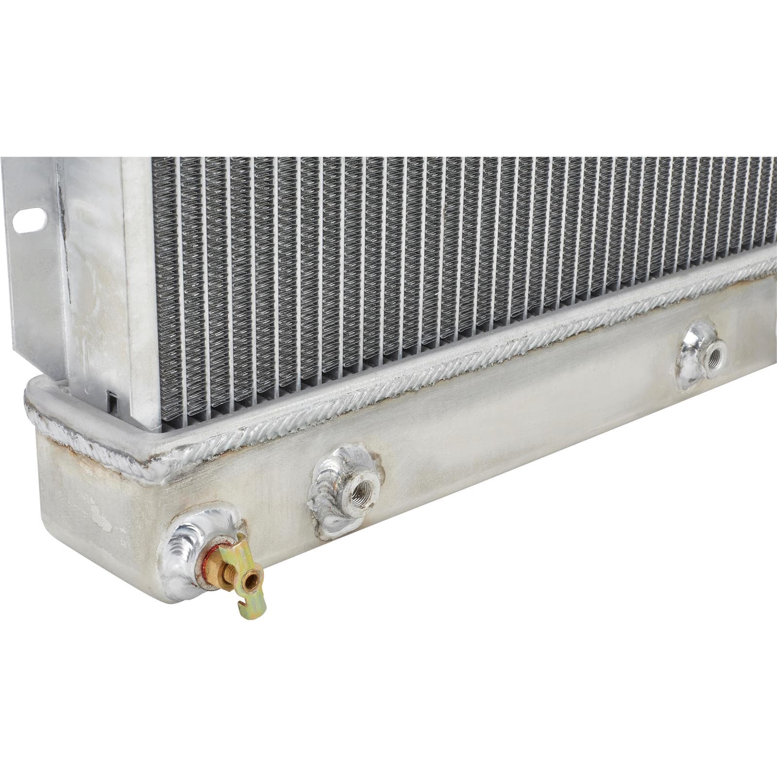 Small Universal Short Vertical Aluminum Radiator, RH w/E-Fan
