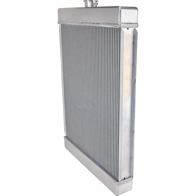 Universal Aluminum Radiator - 27 Inch Tall, Driver Side Outlet