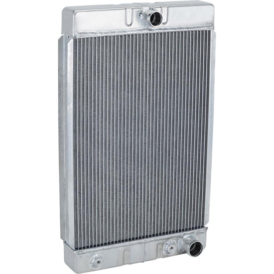 Universal Aluminum Radiator, 26 Inch Tall, Passenger Side Outlet