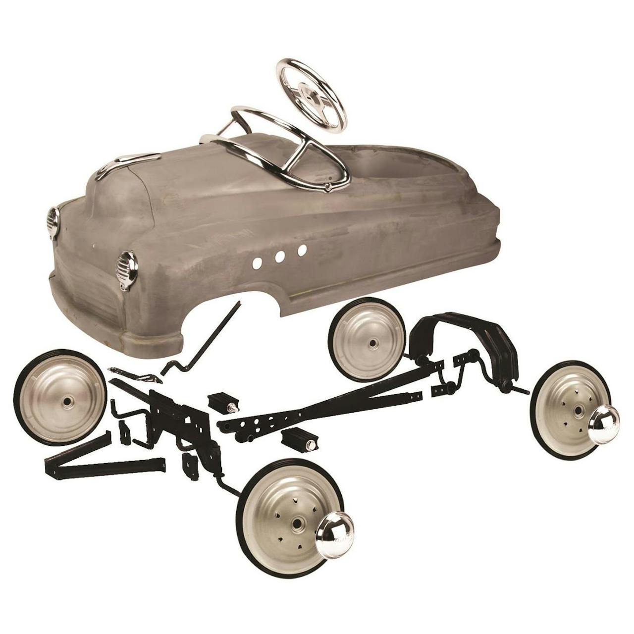 Comet Pedal Car Assembly Kit, Plain Grey