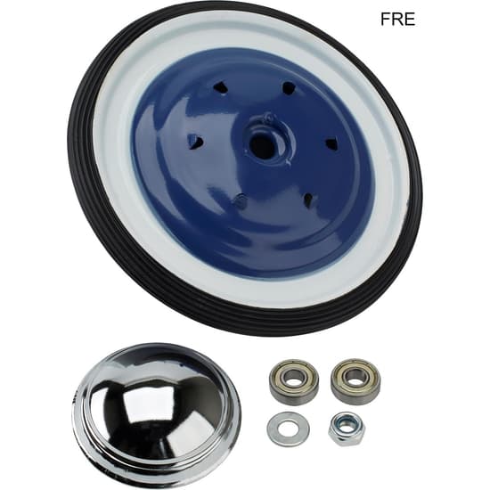 Blue and White Wheel and Tire Combo, Ripple Wheel