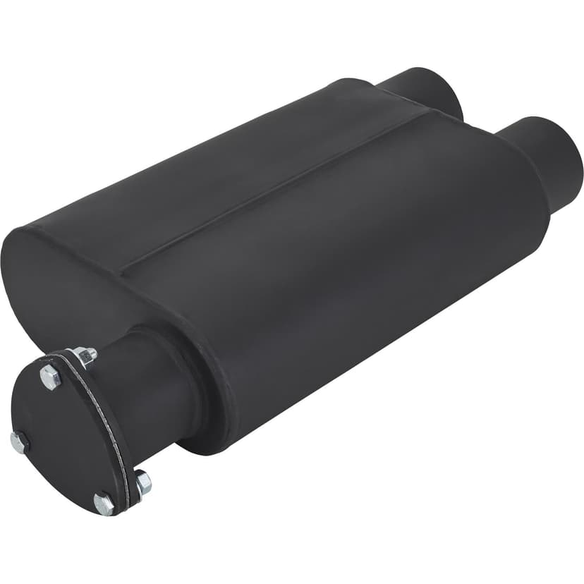 Straight Through Exhaust Dump Baffled Muffler with Cutout, 3 Inch Same ...