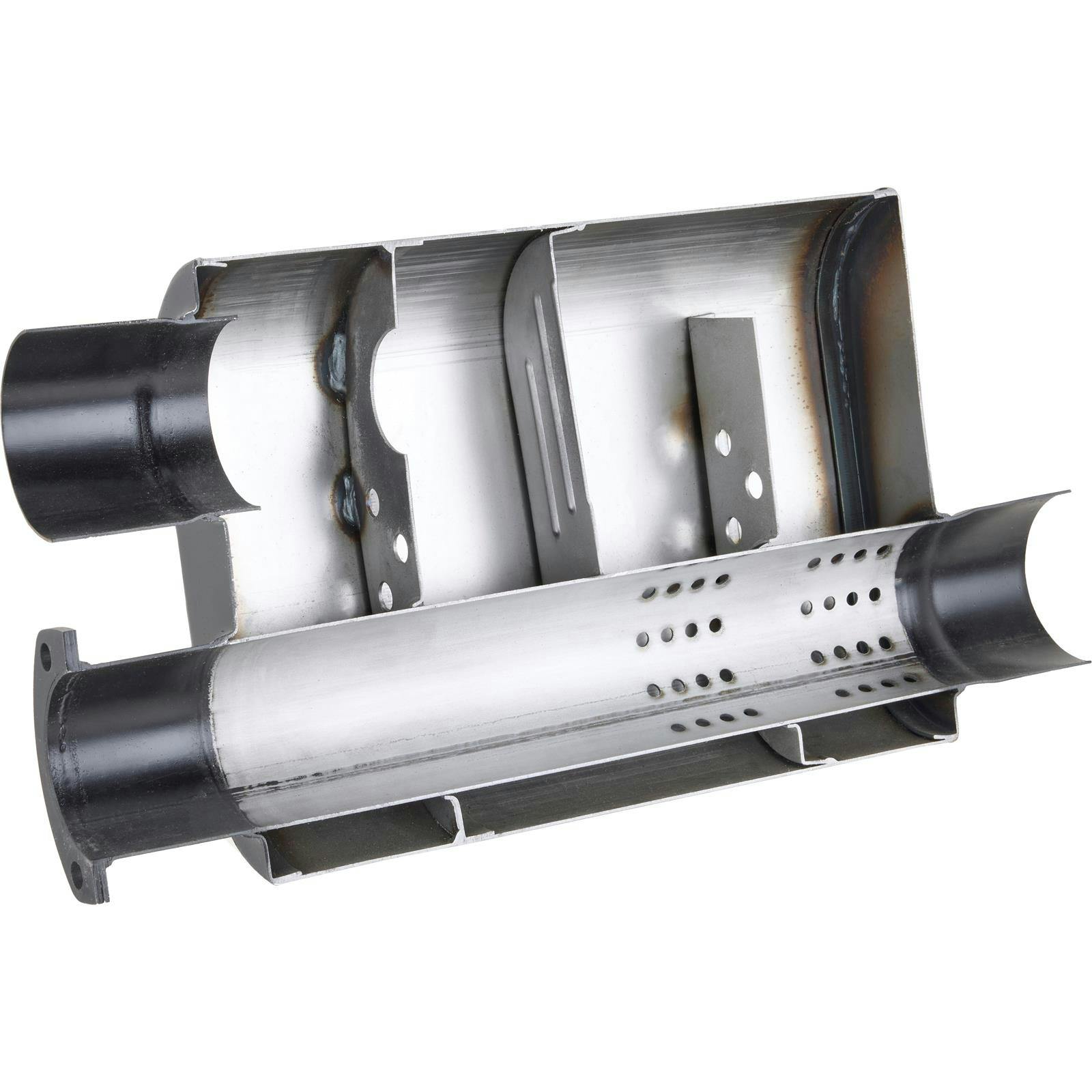 Straight Through Exhaust Dump Baffled Muffler with Cutout, 3 Inch ...