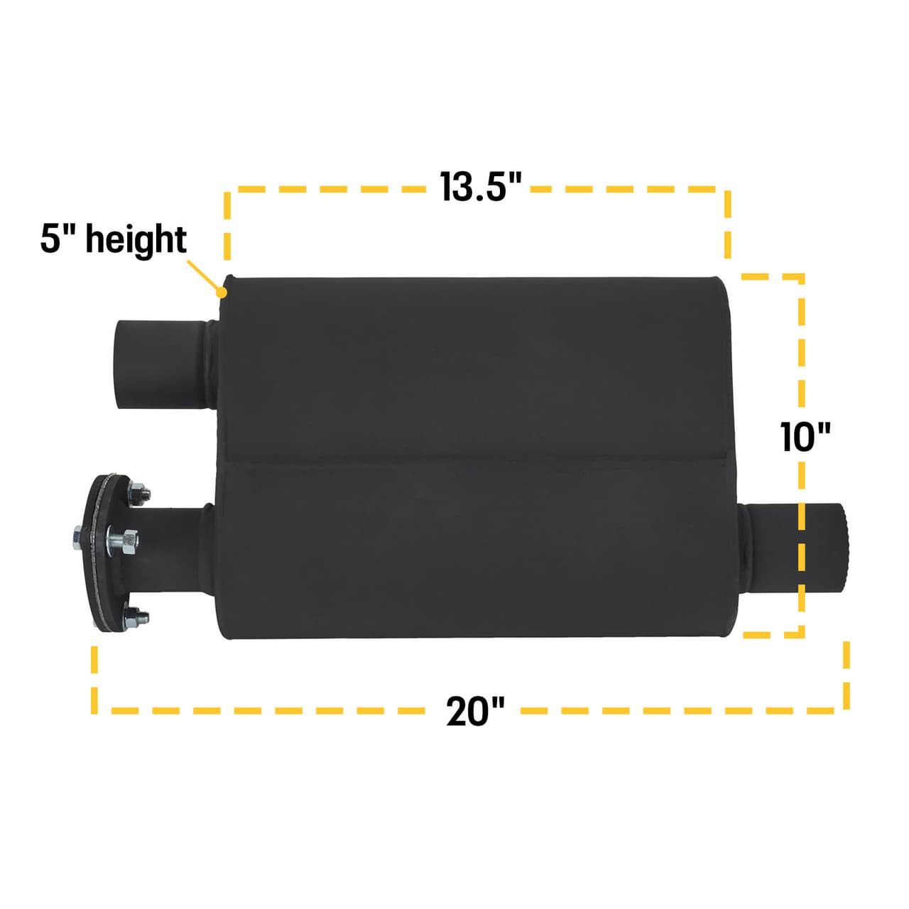 2.25 Inch Offset Inlet/Outlet Dump Muffler