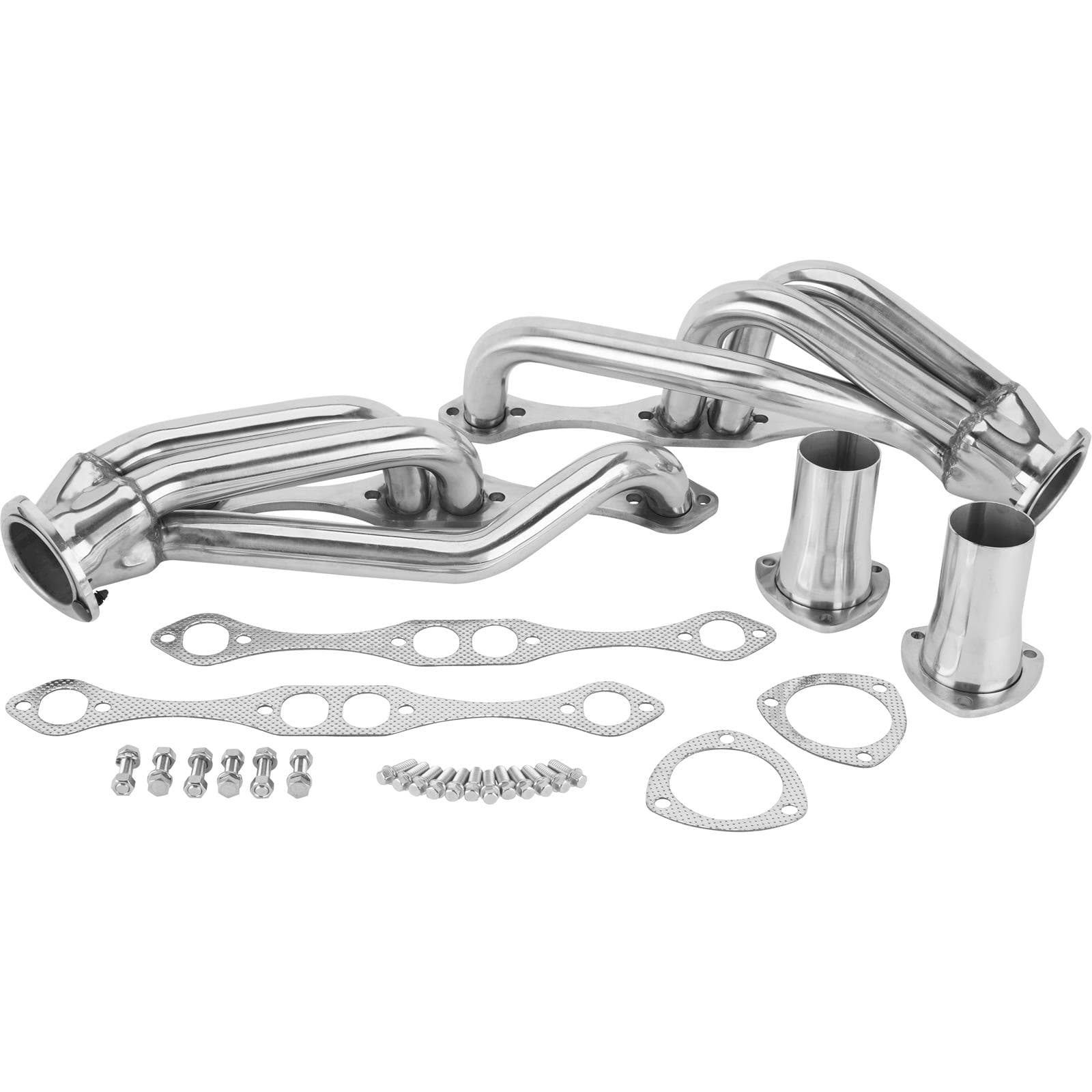1955-57 Chevy Chassis Headers for Rack and Pinion, Stainless Steel