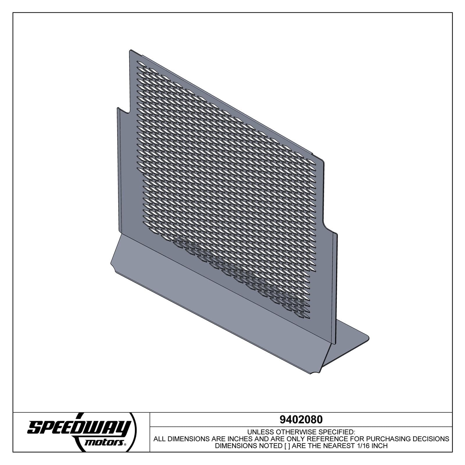 Schnee® Sprint Car Radiator Air Box Screen, Raised Rail