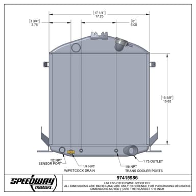6 Inch Chopped 1932 Lo-Boy Aluminum Radiator