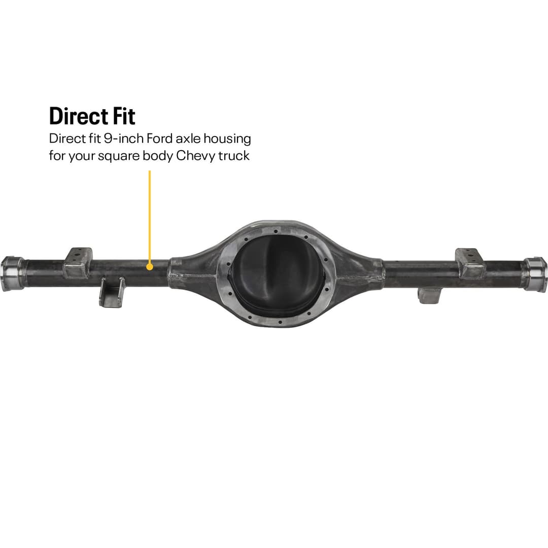 73-87 C10/K10 Ford 9 Inch Rear End Swap Kit, Stock Perch, Bare