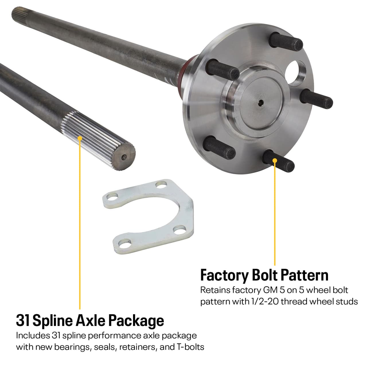 73-87 C10/K10 Ford 9 Inch Rear End Kit, Stock Pads, Chevy Brakes