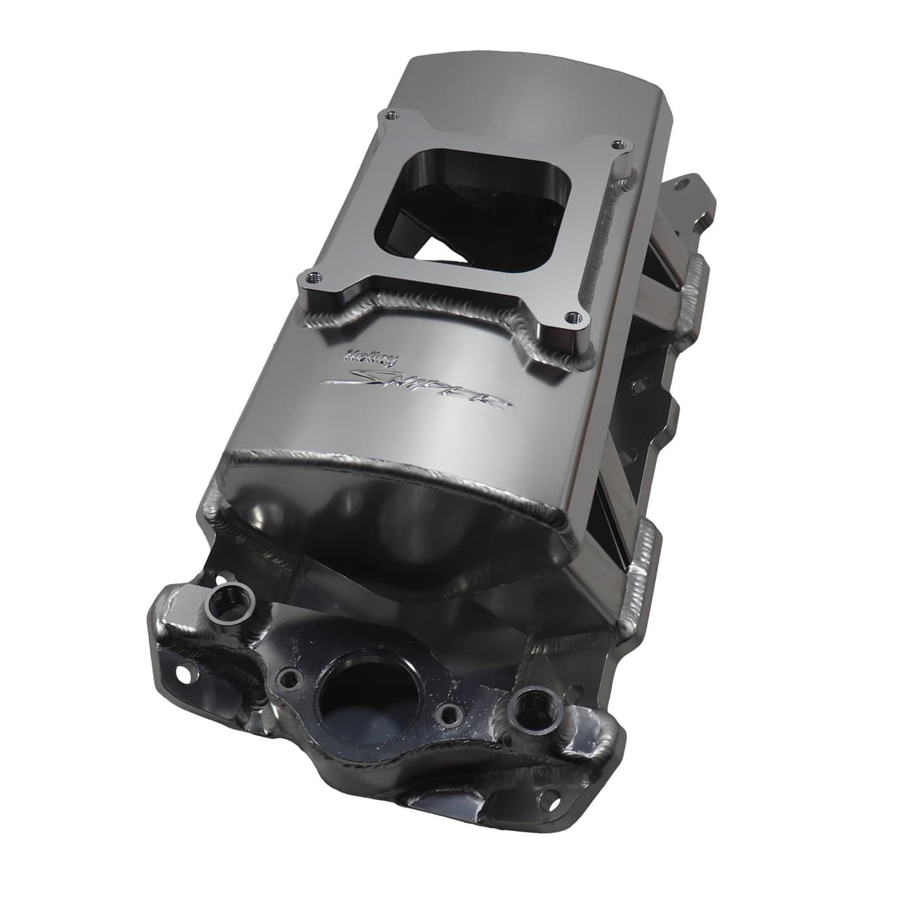 Holley Sniper 825011 Sheet Metal Intake Manifold, SBC, Silver