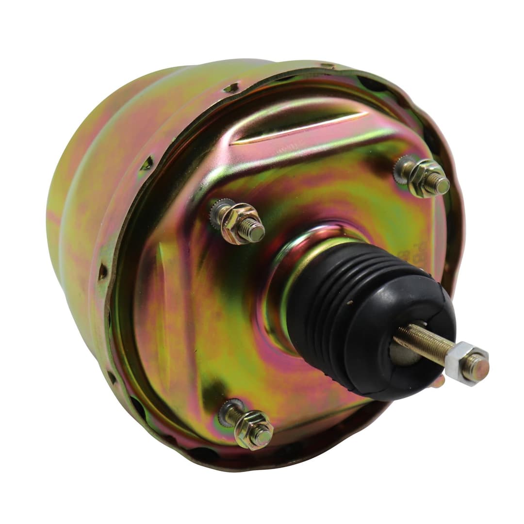 Speedway Dual Diaphragm Power Brake Booster, 7 Inch, Chromate Fin