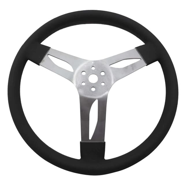 Longacre 15 Inch Aluminum Steering Wheel - Smooth Grip Racing Wheel With 2-3/4 Inch Dish