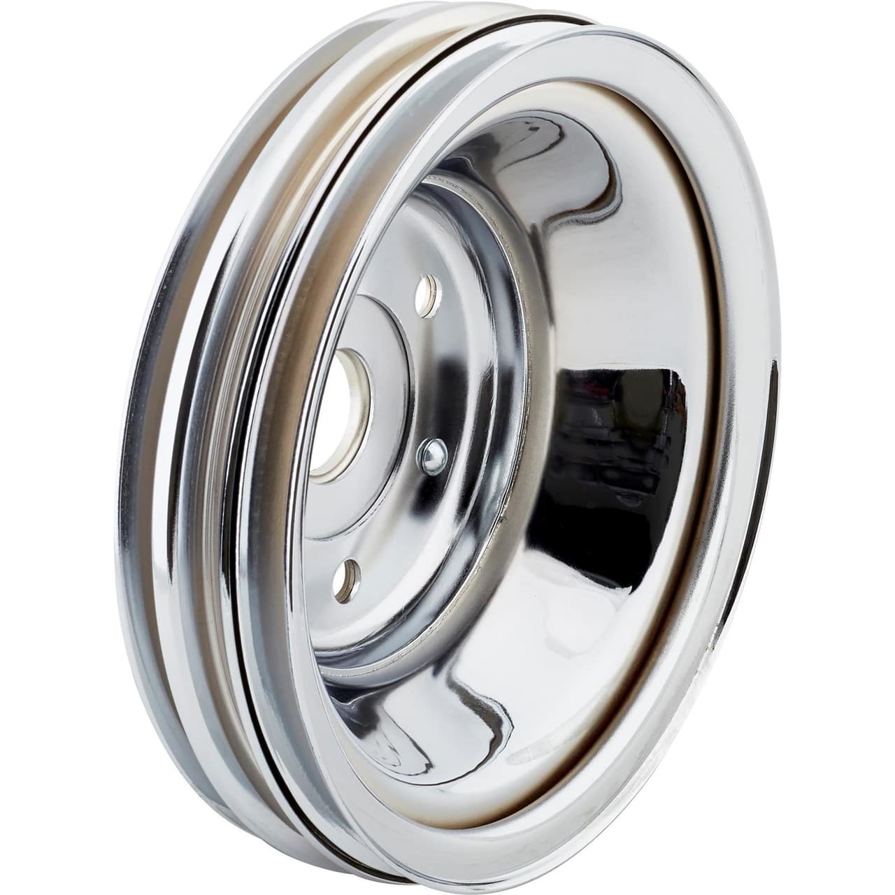 Aluminum Chevy Water Pump Crankshaft Pulleys SBC LWP Pulley Set Pair Long Pump - Foto 5